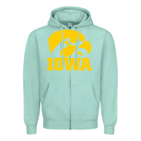 Seafoam university of iowa athletics teams gear Zipper Hoodie - linhVisuals
