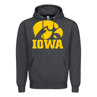 Smoke university of iowa athletics teams gear Zipper Hoodie - linhVisuals