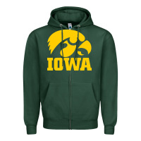 Sports Green university of iowa athletics teams gear Zipper Hoodie - linhVisuals