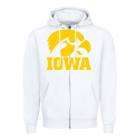 White university of iowa athletics teams gear Zipper Hoodie - linhVisuals