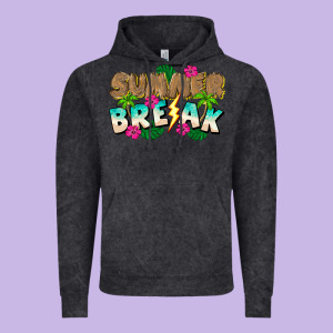 Summer Break Vintage Hoodie Designed By Cowhidedigitalart