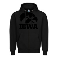 Black university of iowa athletics teams gear Zipper Hoodie - linhVisuals