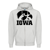 Dove Grey university of iowa athletics teams gear Zipper Hoodie - linhVisuals