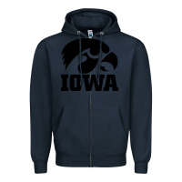 Navy university of iowa athletics teams gear Zipper Hoodie - linhVisuals