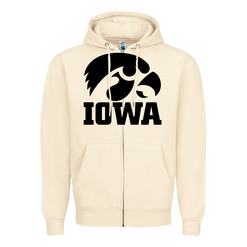 University Of Iowa Athletics Teams Gear Zipper Hoodie by linhVisuals | Teevron