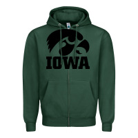 Sports Green university of iowa athletics teams gear Zipper Hoodie - linhVisuals