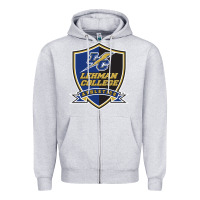 Heather Grey lehman college lightning Zipper Hoodie - linhVisuals