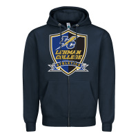 Navy lehman college lightning Zipper Hoodie - linhVisuals
