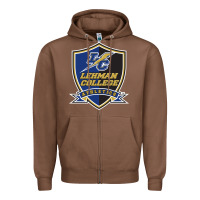 Chestnut lehman college lightning Zipper Hoodie - linhVisuals