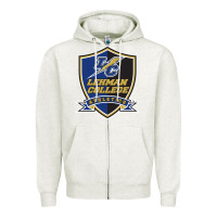 Oatmeal Heather lehman college lightning Zipper Hoodie - linhVisuals