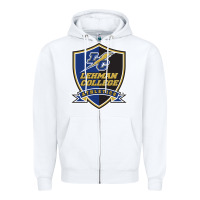 White lehman college lightning Zipper Hoodie - linhVisuals