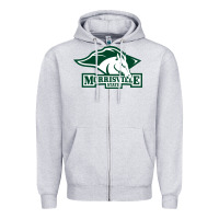 Heather Grey morrisville state college Zipper Hoodie - linhVisuals