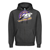 Charcoal Heather nazareth college golden Zipper Hoodie - linhVisuals