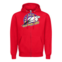 Red nazareth college golden Zipper Hoodie - linhVisuals