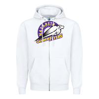 White nazareth college golden Zipper Hoodie - linhVisuals