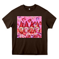 Chocolate Brown Love gnomies with gift boxes tumbler Heavy Core Tee - HowdyJamesFarm