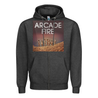Charcoal Heather #arcade fire everything now tour 2022 Zipper Hoodie - linhVisuals