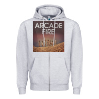 Heather Grey #arcade fire everything now tour 2022 Zipper Hoodie - linhVisuals