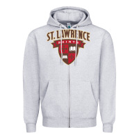 Heather Grey st. lawrence university Zipper Hoodie - linhVisuals
