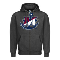 Charcoal Heather suny maritime college Zipper Hoodie - linhVisuals
