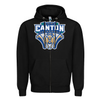Black suny canton Zipper Hoodie - linhVisuals