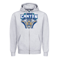 Heather Grey suny canton Zipper Hoodie - linhVisuals