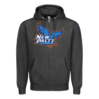 Charcoal Heather suny new paltz Zipper Hoodie - linhVisuals