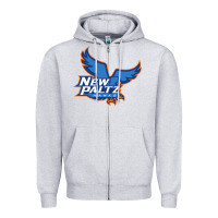 Heather Grey suny new paltz Zipper Hoodie - linhVisuals