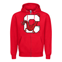 Red suny cortland red dragons Zipper Hoodie - linhVisuals