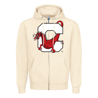 Sandshell suny cortland red dragons Zipper Hoodie - linhVisuals