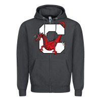 Smoke suny cortland red dragons Zipper Hoodie - linhVisuals