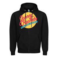 Black johnny rockets Zipper Hoodie - linhVisuals