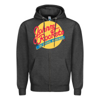 Charcoal Heather johnny rockets Zipper Hoodie - linhVisuals