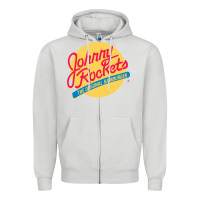 Dove Grey johnny rockets Zipper Hoodie - linhVisuals
