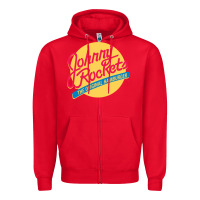 Red johnny rockets Zipper Hoodie - linhVisuals