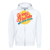White johnny rockets Zipper Hoodie - linhVisuals