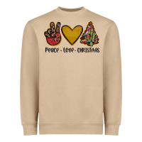 Peace Love Christmas Heavyweight Sweatshirt | Teevron