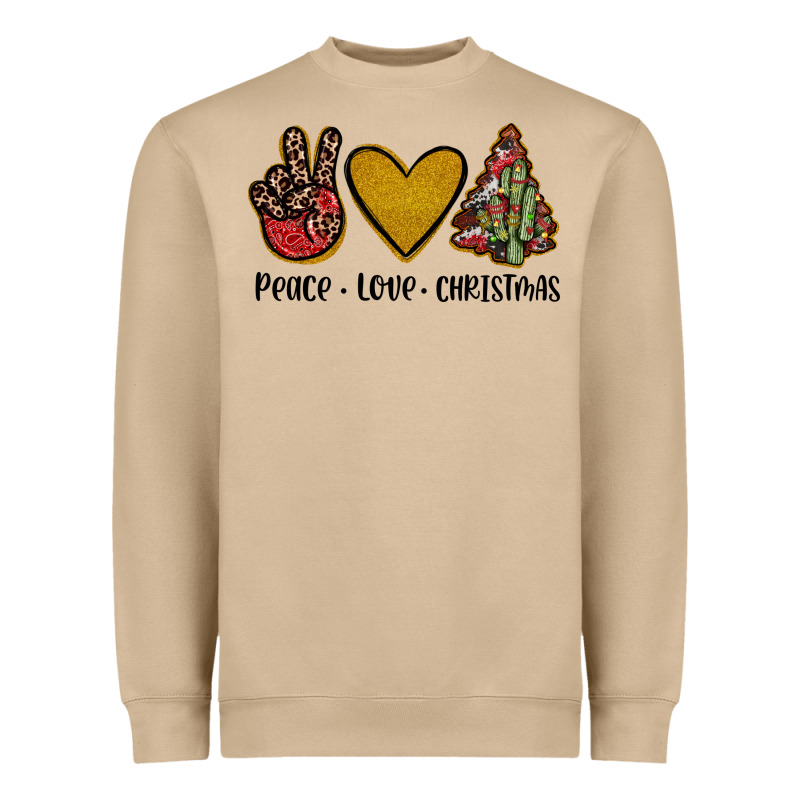 Peace Love Christmas Heavyweight Sweatshirt by JahusDesignShop | Teevron