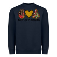 Navy peace love christmas Heavyweight Sweatshirt - JahusDesignShop