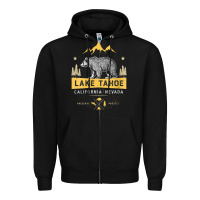 Black womens lake tahoe national park california nevada vintage bear men v n Zipper Hoodie - linhVisuals