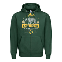 Sports Green womens lake tahoe national park california nevada vintage bear men v n Zipper Hoodie - linhVisuals