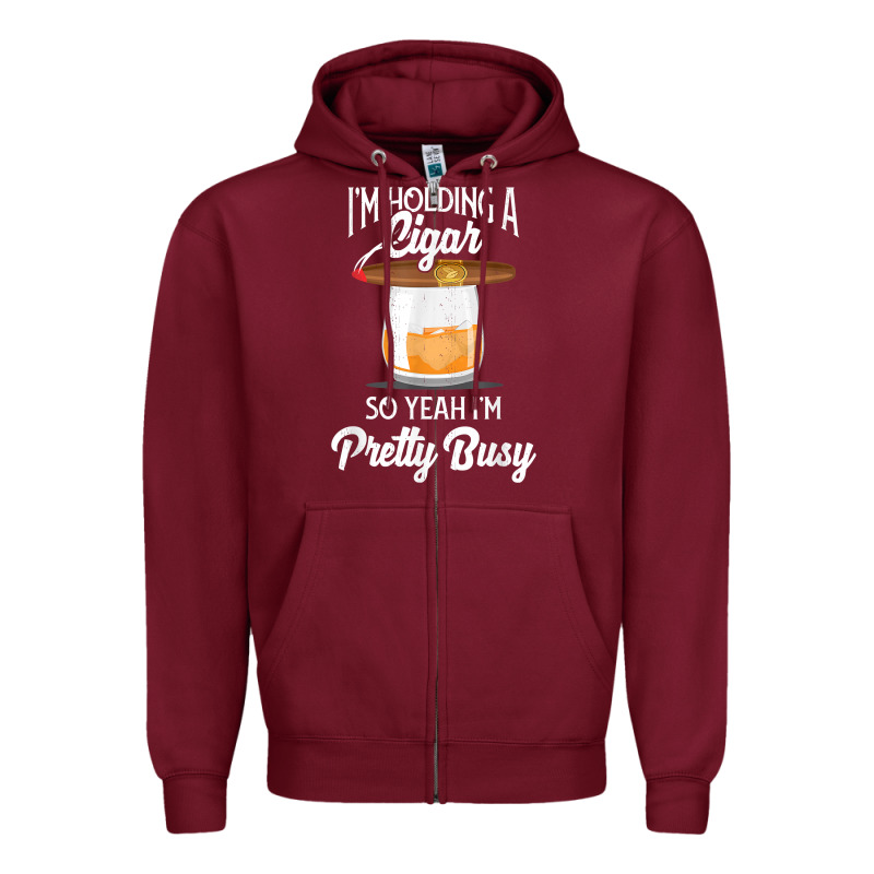 Cigar Smoking Tshirt Smoking Whiskey Drinking Dad Tee Gift Zipper Hoodie by linhVisuals | Teevron