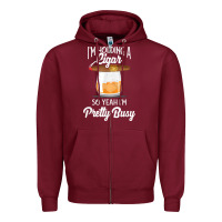 Burgundy cigar smoking tshirt smoking whiskey drinking dad tee gift Zipper Hoodie - linhVisuals