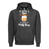 Charcoal Heather cigar smoking tshirt smoking whiskey drinking dad tee gift Zipper Hoodie - linhVisuals