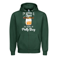 Sports Green cigar smoking tshirt smoking whiskey drinking dad tee gift Zipper Hoodie - linhVisuals
