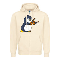 Sandshell penguin playing violin animal Zipper Hoodie - linhVisuals