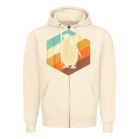 Sandshell penguin retro vintage style penguin Zipper Hoodie - linhVisuals