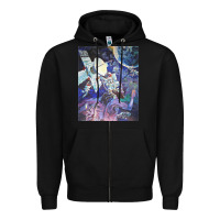 Black spaceship earth mural Zipper Hoodie - linhVisuals