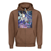 Chestnut spaceship earth mural Zipper Hoodie - linhVisuals