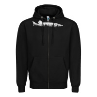 Black musky pine forest fishing angler Zipper Hoodie - linhVisuals